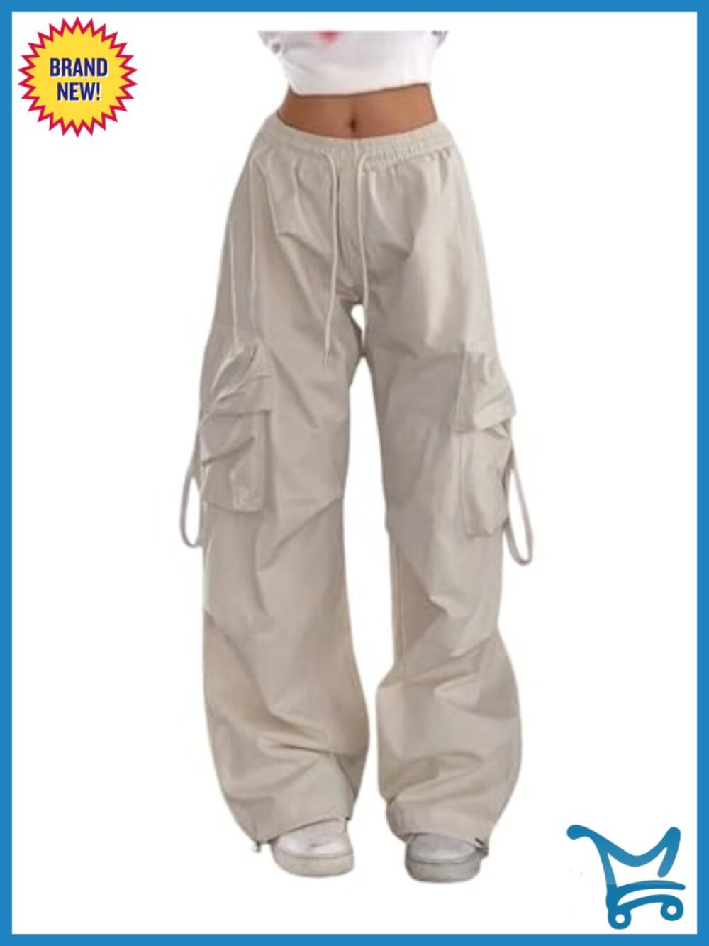 Parachute Wide Leg Track Cargo Pants